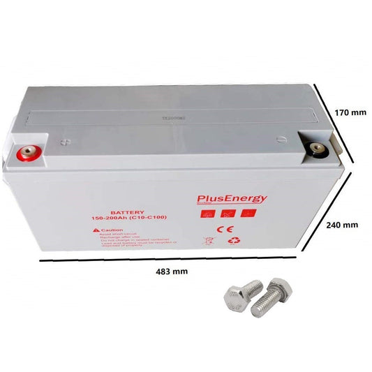 Batería solar GEL 200Ah / 12v PlusEnergy TPG12-200